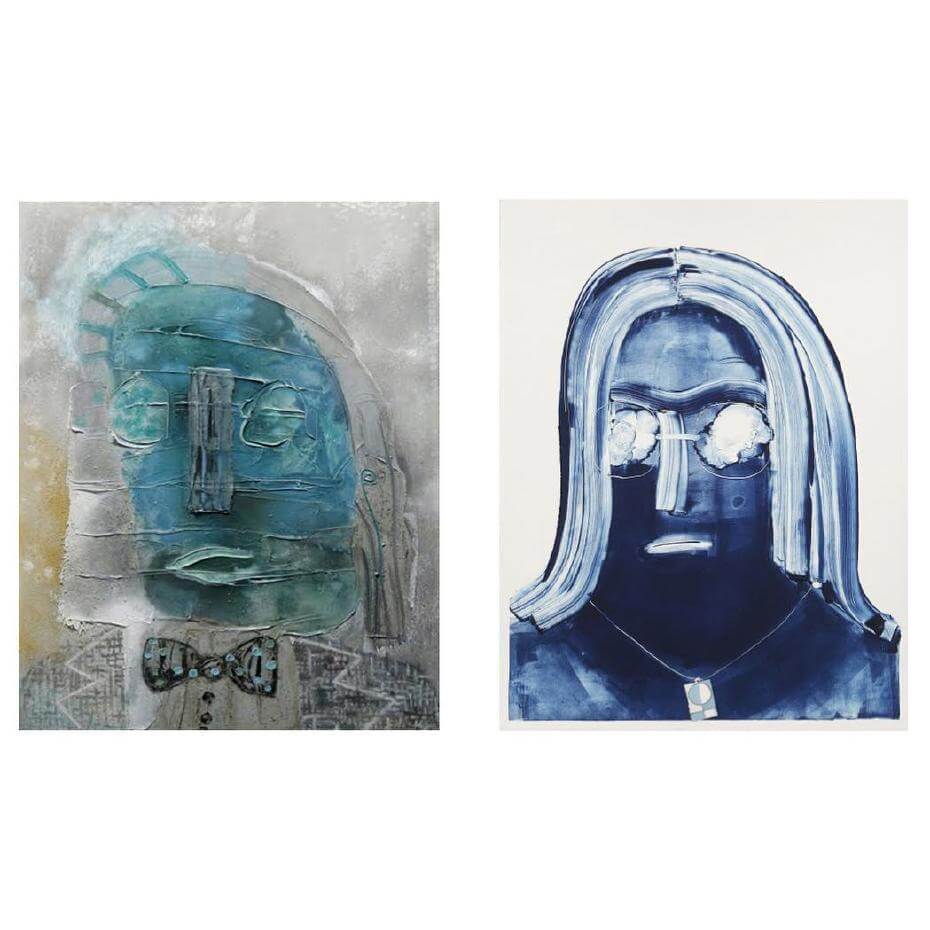 Tyson Reeder（左）與Nicole Eisenman（右）的作品。圖/Instagram。