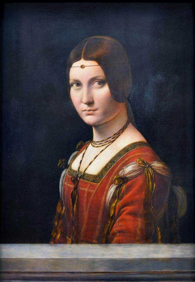李奧納多．達文西，《美麗的費隆妮葉夫人La Belle Ferronnière》。圖/取自WIKEMEDIA。