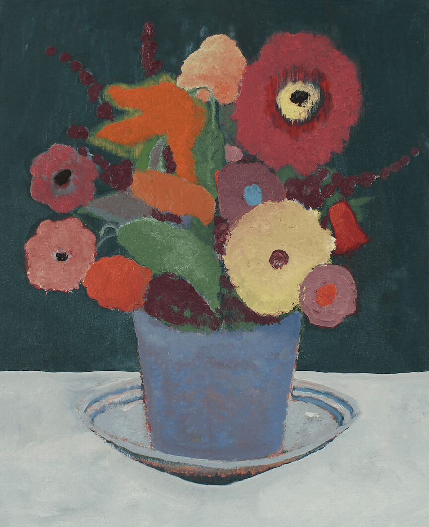圖說：Ian Felice《Sunday Flowers》，油彩、畫布，61 x 71 cm，2022。圖/bísút提供