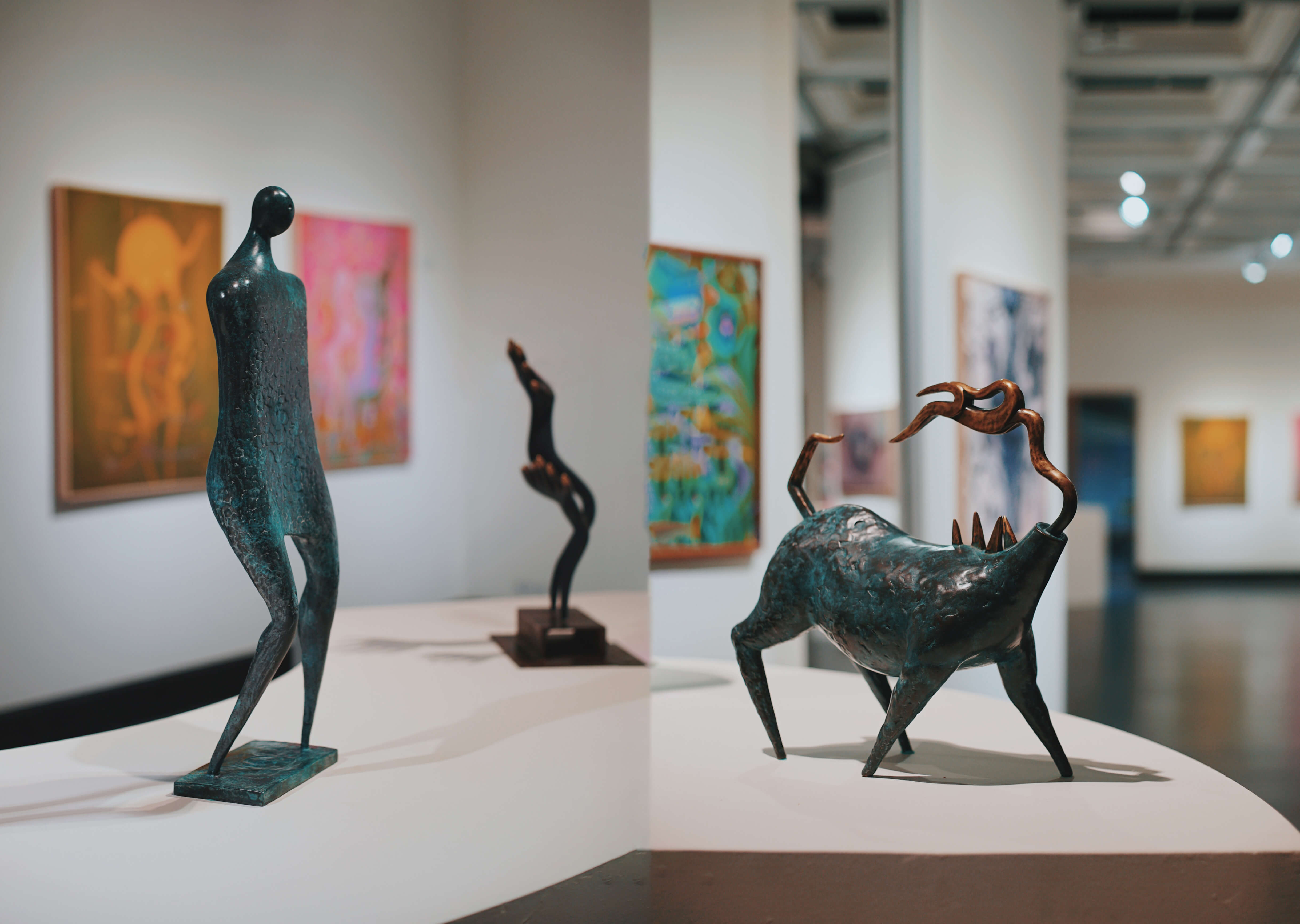 《迌花弄春風》雕塑類作品展示。圖 / THE 201 ART 順天建築 · 文化 · 藝術中心提供