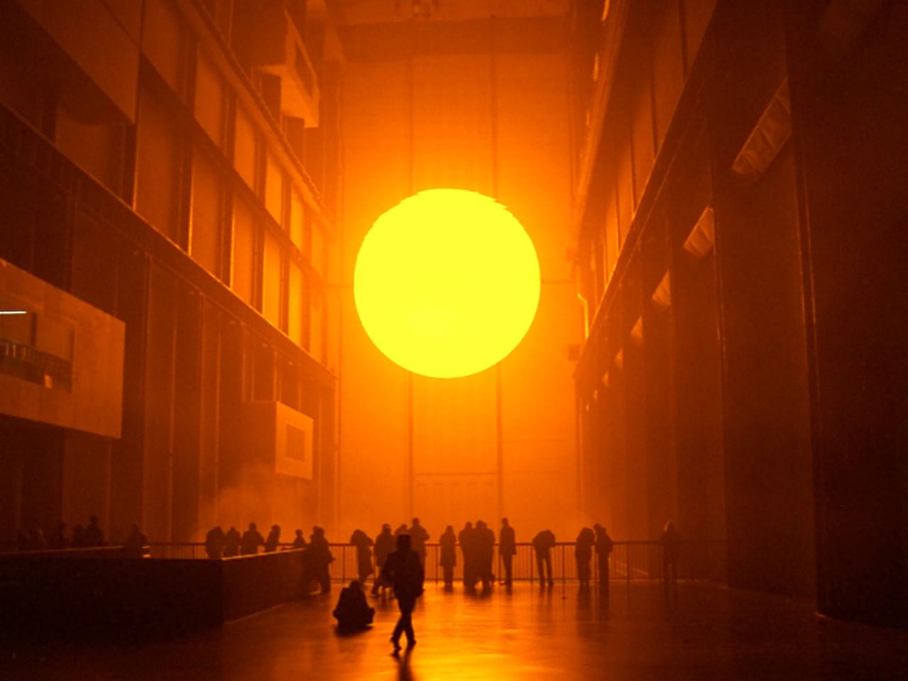The Unilever Series: Ólafur Elíasson, The Weather Project, 2003. Photo: Marcus Leith and Andrew Dunkley, Tate Photography © TATE, 2004.